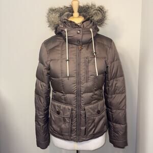 Retro Y2K Premium Heritage Revival Eddie Bauer Faux Fur Hood Down Puffer Jacket